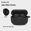 Silicone Case for Jabra Elite 8 Active, Jabra Elite 8 Active Gen 2, Jabra Elite 10, Jabra Elite 10 Gen 2, Protective Cover with Carabiner (Black)