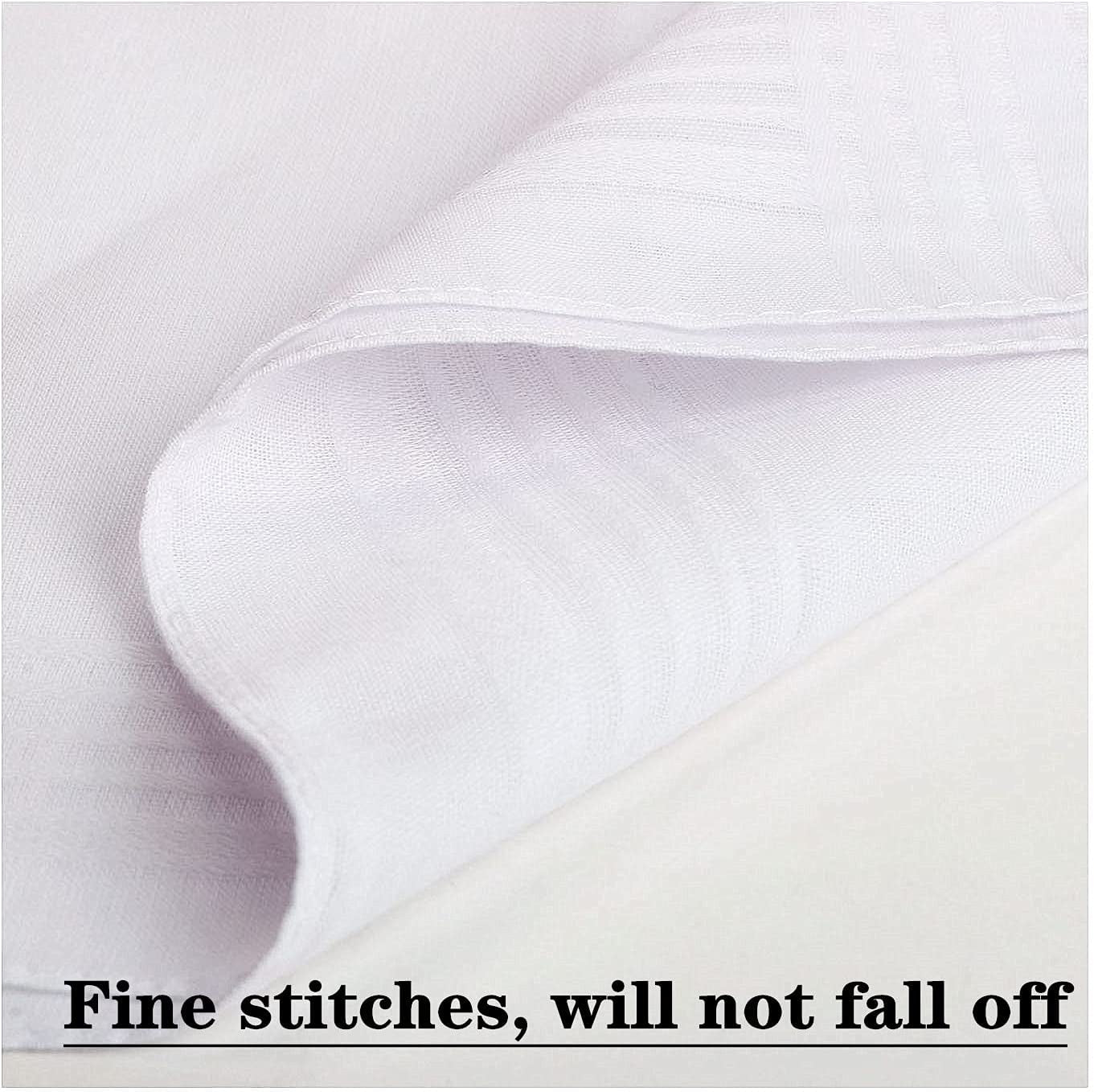 Men'S Handkerchiefs 100% Soft Cotton White Hankie Hankerchieves