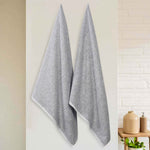 Superior Destin Cotton Blend Textured Ribbed Bath Sheets, Set of 2