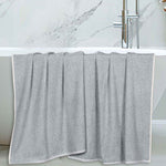 Superior Destin Cotton Blend Textured Ribbed Bath Sheets, Set of 2