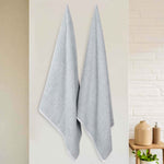 Superior Destin Cotton Blend Textured Ribbed Bath Sheets, Set of 2