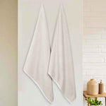 Superior Destin Cotton Blend Textured Ribbed Bath Sheets, Set of 2
