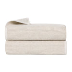 Superior Destin Cotton Blend Textured Ribbed Bath Sheets, Set of 2