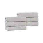 Superior Destin Cotton Blend Textured Ribbed Hand Towels, Set of 6