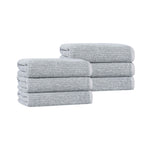 Superior Destin Cotton Blend Textured Ribbed Hand Towels, Set of 6
