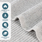 Superior Destin Cotton Blend Textured Ribbed Hand Towels, Set of 6