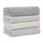 Superior Destin Cotton Blend Textured Ribbed Hand Towels, Set of 6