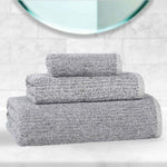 Superior Destin Cotton Blend Medium Weight Ribbed 3 Piece Towel Set