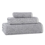 Superior Destin Cotton Blend Medium Weight Ribbed 3 Piece Towel Set