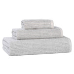 Superior Destin Cotton Blend Medium Weight Ribbed 3 Piece Towel Set