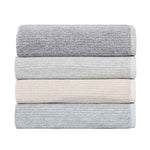 Superior Destin Cotton Blend Medium Weight Ribbed 9 Piece Towel Set