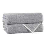 Cotton Blend Medium Weight Ribbed Bath Towel Set of 2
