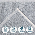Cotton Blend Medium Weight Ribbed Bath Towel Set of 2