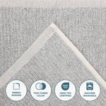 Cotton Blend Medium Weight Ribbed Bath Towel Set of 2