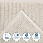 Superior Destin Cotton Blend Ribbed Face Towels Washcloths, Set of