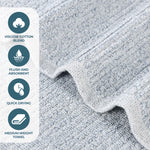 Superior Destin Cotton Blend Ribbed Face Towels Washcloths, Set of