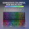 TH61 60% Mechanical Gaming Keyboard,Rgb Backlit Wired Ultra-Compact Mini Mechanical Keyboard Full Keys Programmable Black