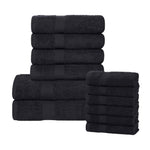 Superior Eco-Friendly Cotton Absorbent Assorted 12-Piece Towel Set