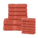 Superior Eco-Friendly Cotton Absorbent Assorted 12-Piece Towel Set