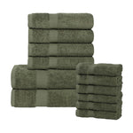 Superior Eco-Friendly Cotton Absorbent Assorted 12-Piece Towel Set