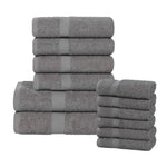 Superior Eco-Friendly Cotton Absorbent Assorted 12-Piece Towel Set