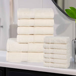 Superior Eco-Friendly Cotton Absorbent Assorted 12-Piece Towel Set
