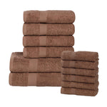 Superior Eco-Friendly Cotton Absorbent Assorted 12-Piece Towel Set