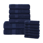 Superior Eco-Friendly Cotton Absorbent Assorted 12-Piece Towel Set