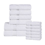 Superior Eco-Friendly Cotton Absorbent Assorted 12-Piece Towel Set