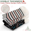 Sock Slippers for Women - 2 Pack Non Slip Socks - Fuzzy Socks Warm Socks with Grippers Sherpa Fleece Lined Thermal