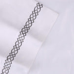 100% Egyptian Cotton 1000 Thread Count Embroidered Pillowcase Set