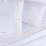 100% Egyptian Cotton 1000 Thread Count Embroidered Pillowcase Set
