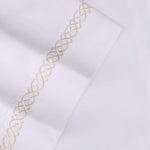 100% Egyptian Cotton 1000 Thread Count Embroidered Pillowcase Set