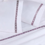 100% Egyptian Cotton 1000 Thread Count Embroidered Pillowcase Set