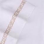 100% Egyptian Cotton 1000 Thread Count Embroidered Pillowcase Set