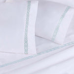 100% Egyptian Cotton 1000 Thread Count Embroidered Pillowcase Set