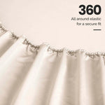 Egyptian Cotton Sateen Sheet Set 1500 Thread Count Ivory