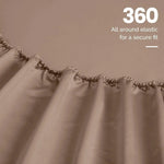 Egyptian Cotton Sateen Sheet Set 1500 Thread Count Taupe