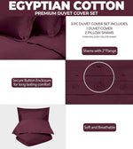 300 Thread Count Egyptian Cotton Solid Duvet Cover
