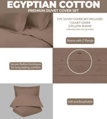 300 Thread Count Egyptian Cotton Solid Duvet Cover