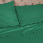 100% Egyptian Cotton 300 Thread Count Stripe Bed Pillowcase Set