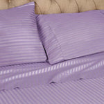 100% Egyptian Cotton 300 Thread Count Stripe Bed Pillowcase Set