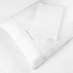 100% Egyptian Cotton 300 Thread Count Stripe Bed Pillowcase Set