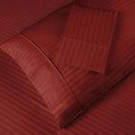 100% Egyptian Cotton 300 Thread Count Stripe Bed Pillowcase Set