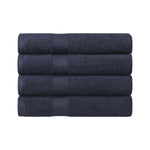 Egyptian Cotton Dobby Border Medium Weight Bath Towel Set of 4