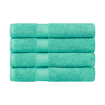 Egyptian Cotton Dobby Border Medium Weight Bath Towel Set of 4