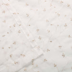 Embroidered Delicate Flower Sheer Grommet Curtain Panel Set