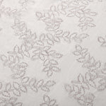Embroidered Foliage Grommet Sheer Curtain Panel Set