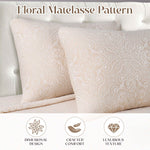 Superior Enzy Medium Weight Floral Matelasse Bedspread Pillow Sham Set