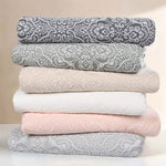 Superior Enzy Medium Weight Floral Matelasse Bedspread Pillow Sham Set